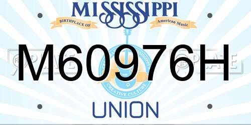 M60976H Mississippi License Plate