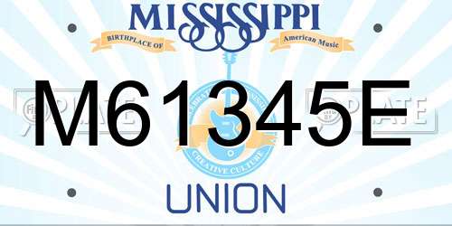 M61345E Mississippi License Plate