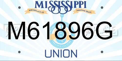 M61896G Mississippi License Plate