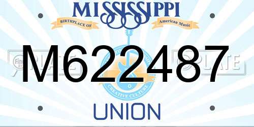 M622487 Mississippi License Plate