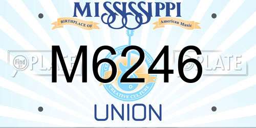 M6246 Mississippi License Plate