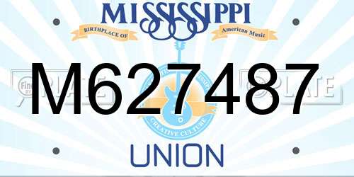 M627487 Mississippi License Plate