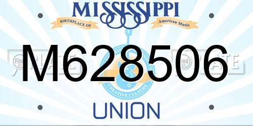 M628506 Mississippi License Plate