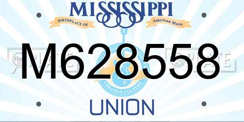 M628558 Mississippi License Plate