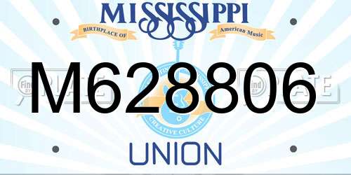 M628806 Mississippi License Plate