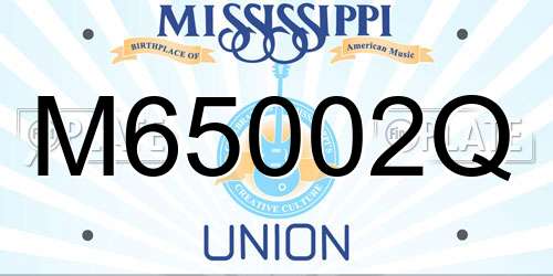 M65002Q Mississippi License Plate