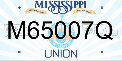 M65007Q Mississippi License Plate