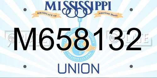 M658132 Mississippi License Plate