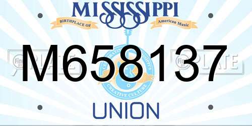 M658137 Mississippi License Plate