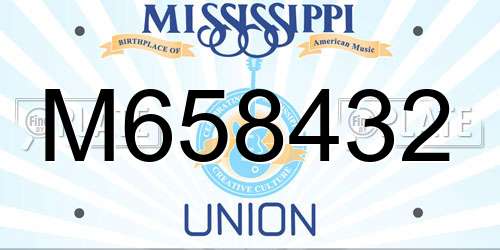 M658432 Mississippi License Plate