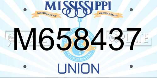 M658437 Mississippi License Plate
