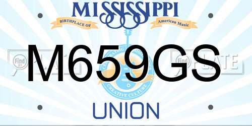 M659GS Mississippi License Plate