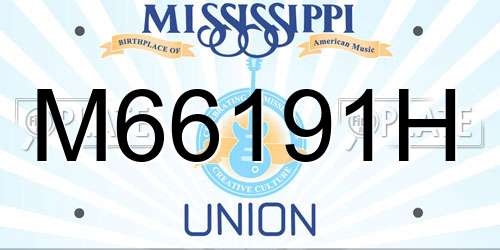 M66191H Mississippi License Plate
