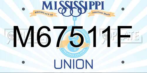 M67511F Mississippi License Plate