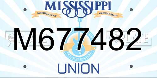 M677482 Mississippi License Plate