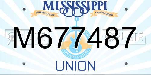 M677487 Mississippi License Plate