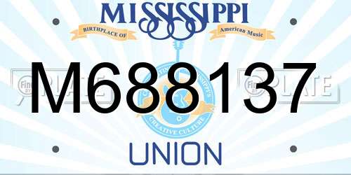 M688137 Mississippi License Plate