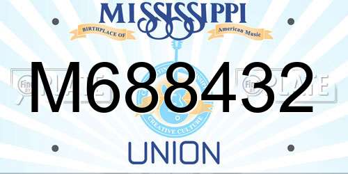 M688432 Mississippi License Plate
