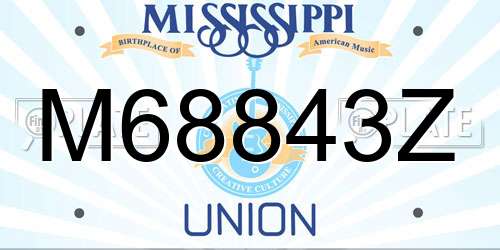 M68843Z Mississippi License Plate