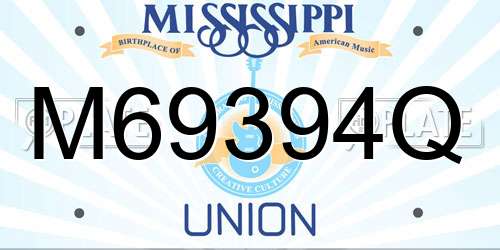 M69394Q Mississippi License Plate