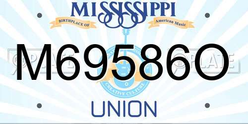 M69586O Mississippi License Plate