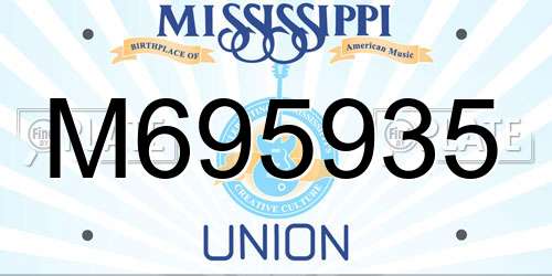 M695935 Mississippi License Plate