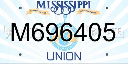 M696405 Mississippi License Plate