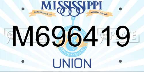 M696419 Mississippi License Plate