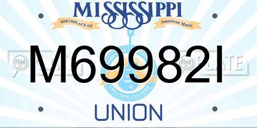 M69982I Mississippi License Plate
