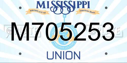 M705253 Mississippi License Plate