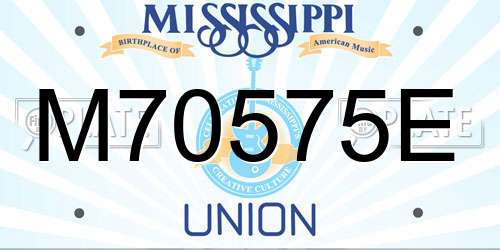 M70575E Mississippi License Plate