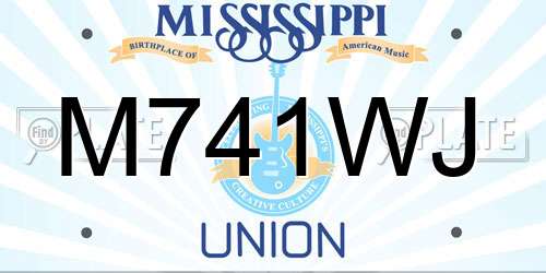 M741WJ Mississippi License Plate