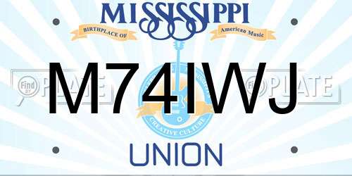 M74IWJ Mississippi License Plate