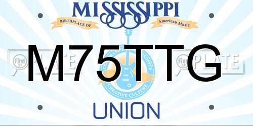 M75TTG Mississippi License Plate