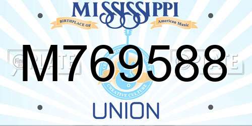 M769588 Mississippi License Plate