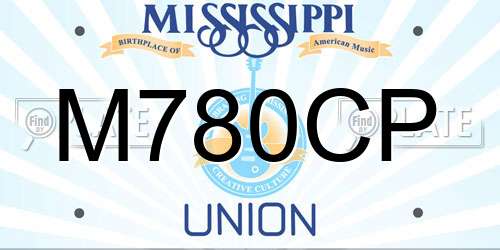 M780CP Mississippi License Plate