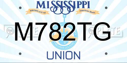 M782TG Mississippi License Plate