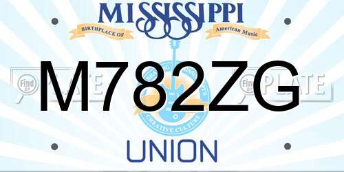 M782ZG Mississippi License Plate