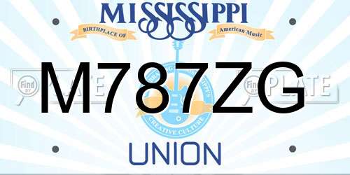 M787ZG Mississippi License Plate