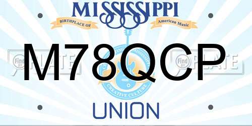 M78QCP Mississippi License Plate