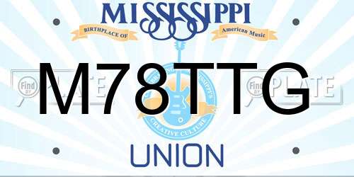 M78TTG Mississippi License Plate
