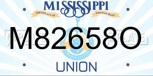 M82658O Mississippi License Plate