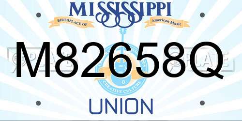 M82658Q Mississippi License Plate