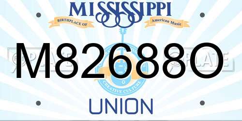 M82688O Mississippi License Plate