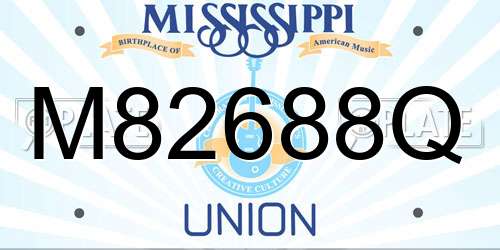 M82688Q Mississippi License Plate