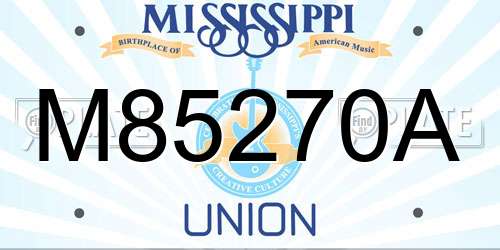 M85270A Mississippi License Plate