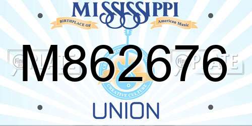 M862676 Mississippi License Plate