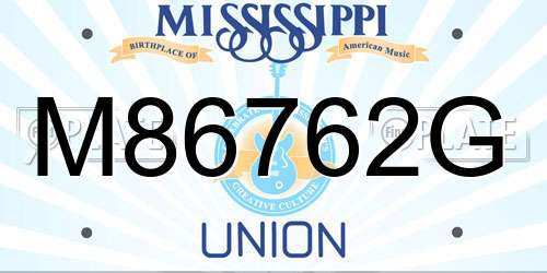 M86762G Mississippi License Plate