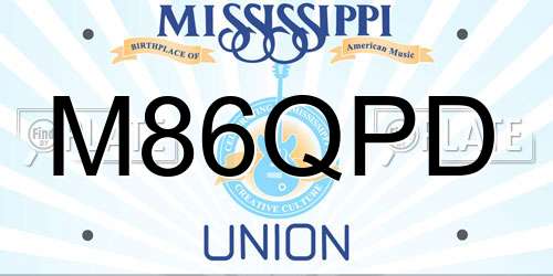M86QPD Mississippi License Plate