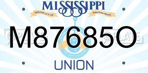 M87685O Mississippi License Plate